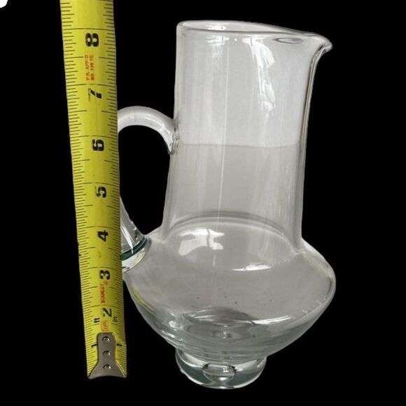 Vintage Mid Century Scandinavian Glass Martini Pitcher Cocktail Mixer - Picture 7 of 8